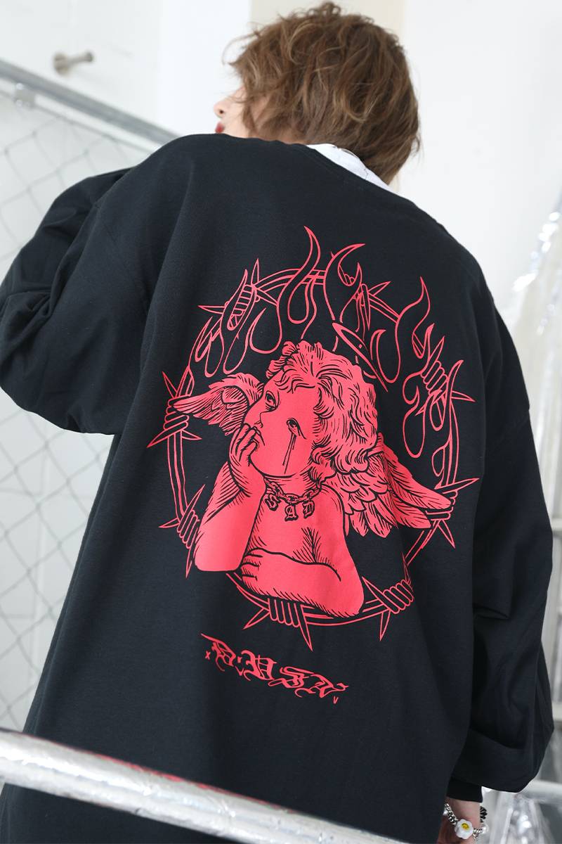 DI:VISION (ディヴィジョン) SAD LS TEE BLACK