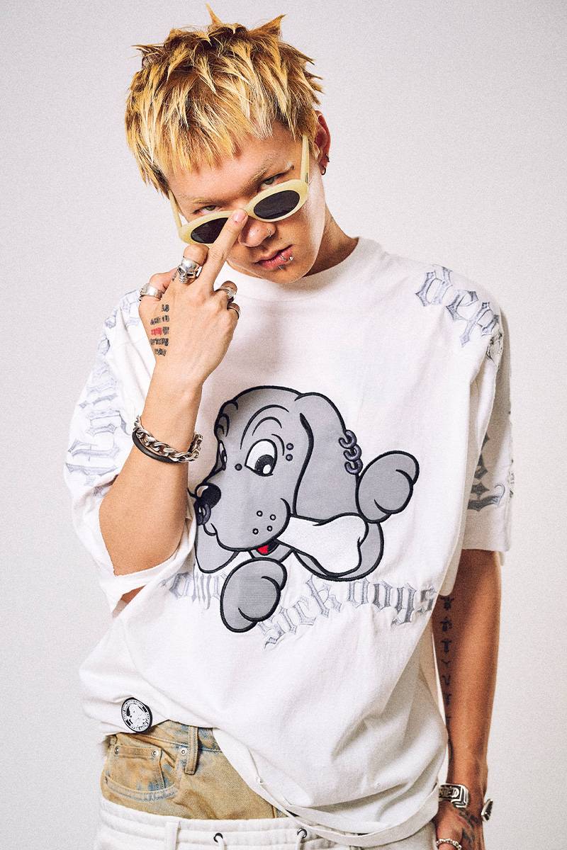 【予約商品】GALFY(ガルフィー)闇に還りしTシャツ - White