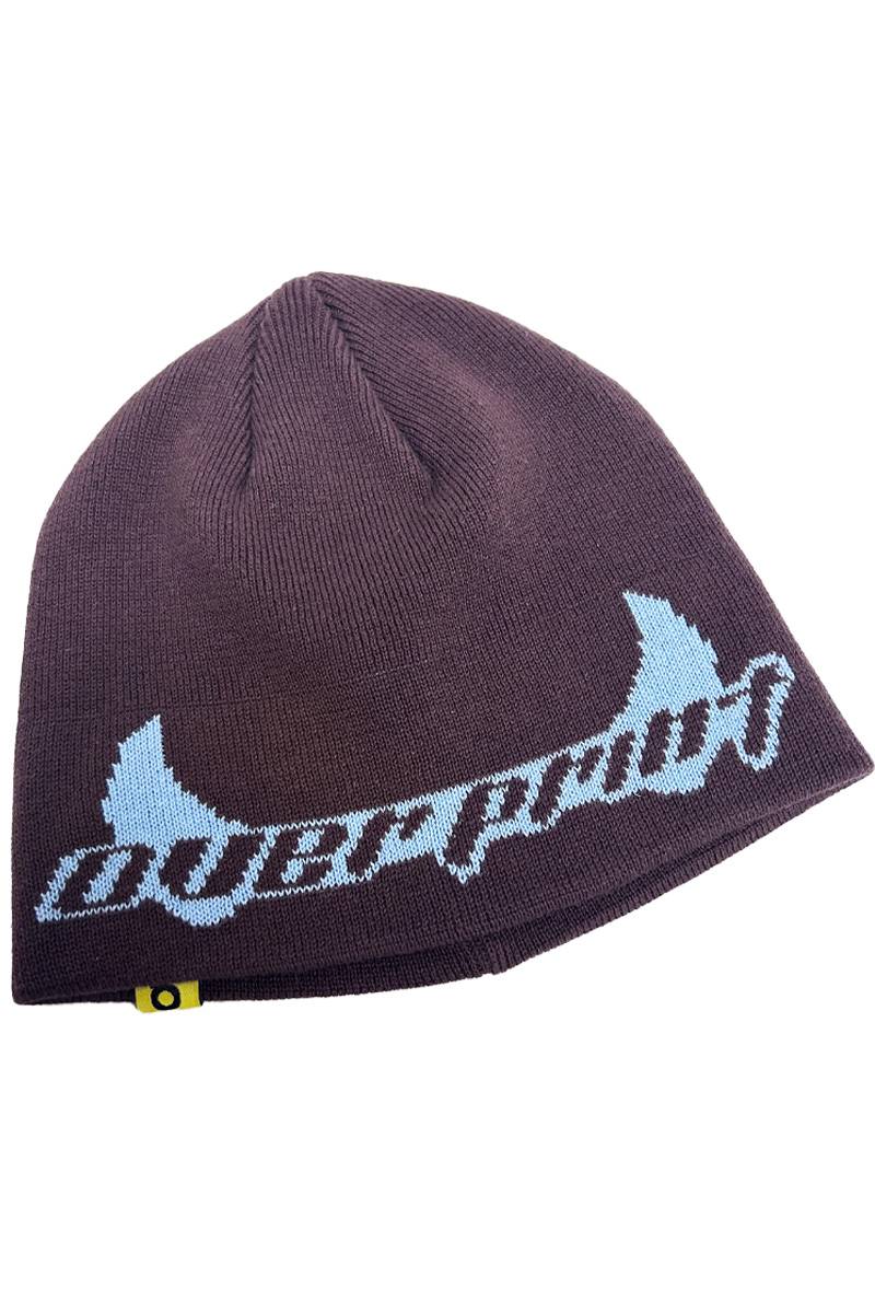 over print (オーバープリント) Satan knit beanie - Brown