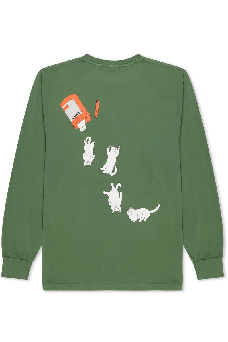 RIPNDIP (リップンディップ) NERMAL PILLS LONG SLEEVE(OLIVE)