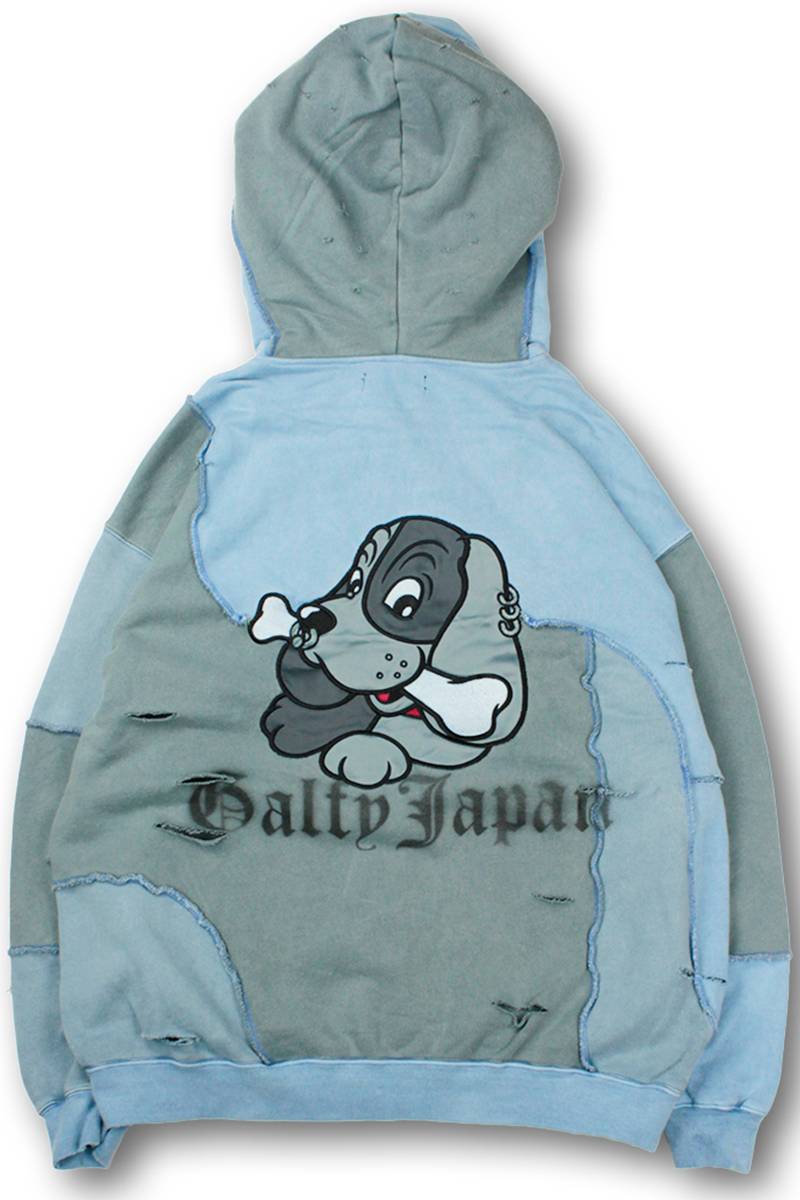 予約商品】GALFY(ガルフィー) ツギハギゾンビパーカー - BLUE 予約商品】GALFY(ガルフィー) ツギハギゾンビパーカー - BLUE