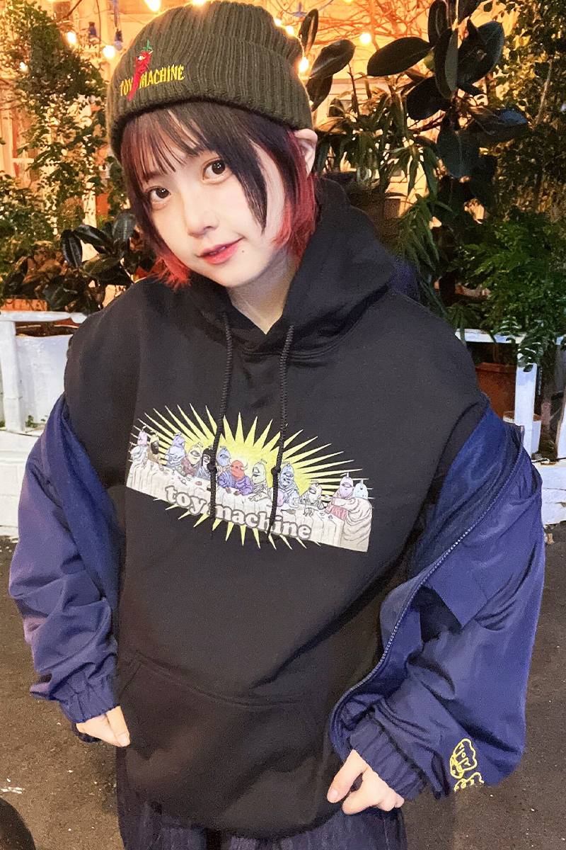 TOY MACHINE (トイマシーン) LAST SUPPER SWEAT PARKA BLACK