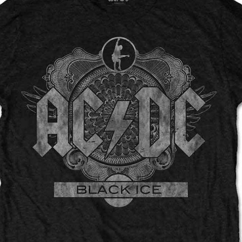 AC/DC ユニセックスTシャツ: Black Ice / ロックファッション / バンド