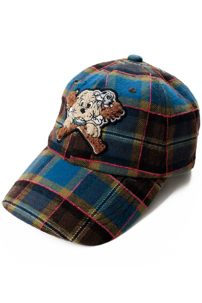 【予約商品】GALFY(ガルフィー) ワッペンいっこチェックCAP - Greenチェック