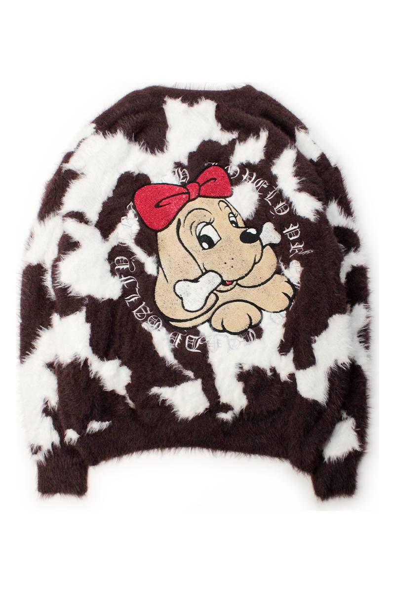 【予約商品】GALFY（ガルフィー）ぎゃるぎゃるアニマルカーデ - BROWN Cow