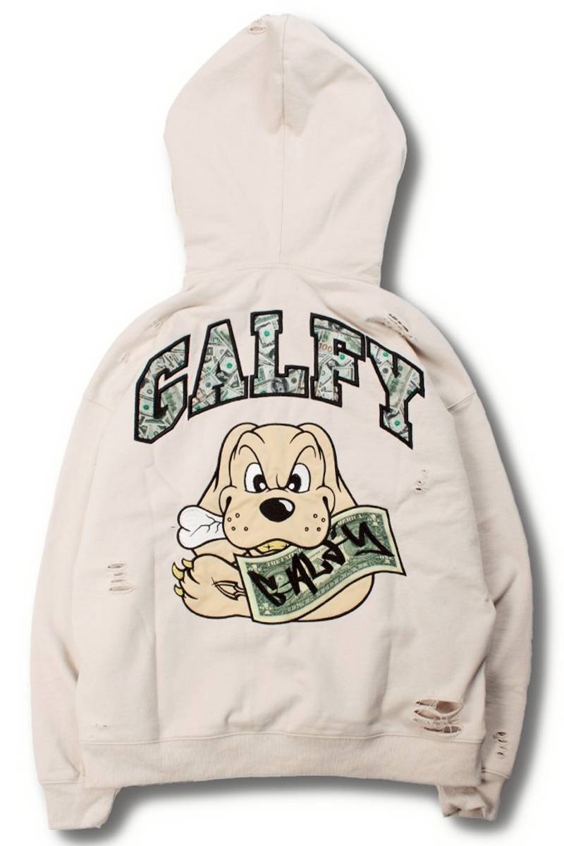 【予約商品】GALFY(ガルフィー)お金大好きパーカー - Beige