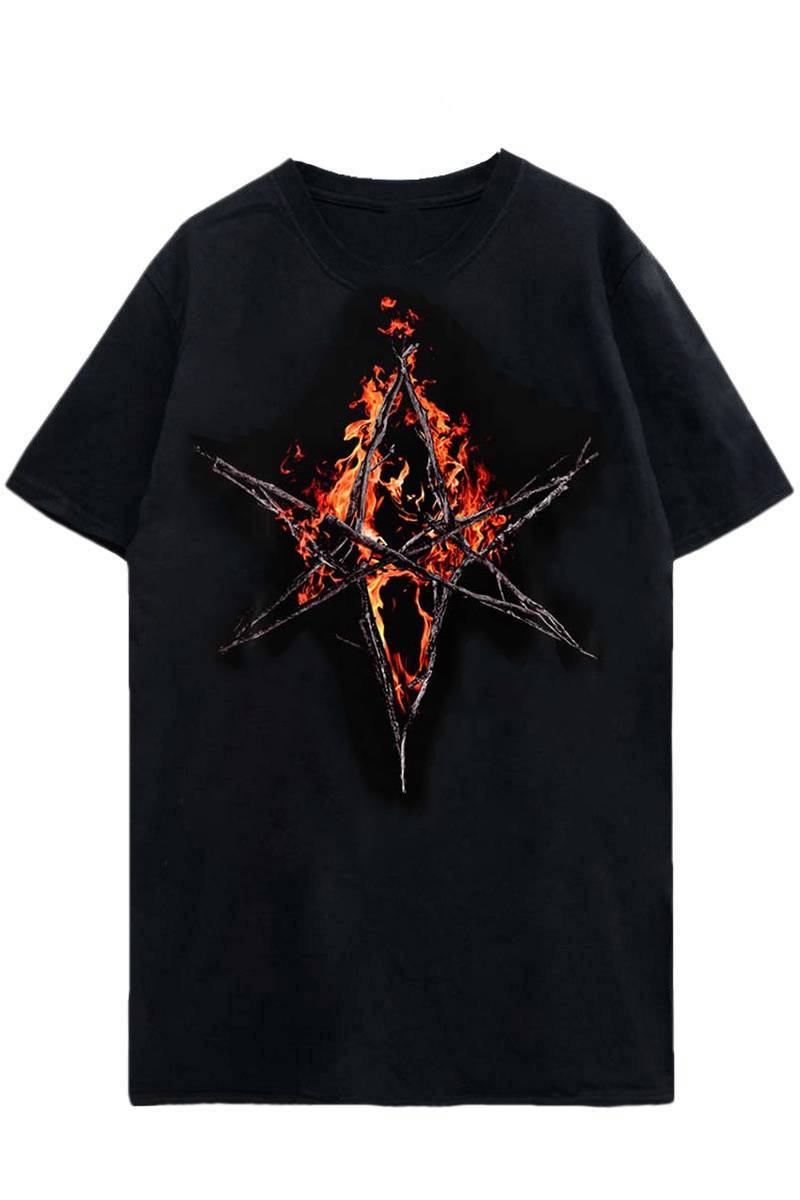 BRING ME THE HORIZON UNISEX T-SHIRT: FLAMING HEX BLACK / ロックファッション / バンドTシャツ のGEKIROCK CLOTHING BRING ME THE HORIZON UNISEX T-SHIRT: FLAMING HEX BLACK / ロックファッション / バンドTシャツ のGEKIROCK CLOTHING