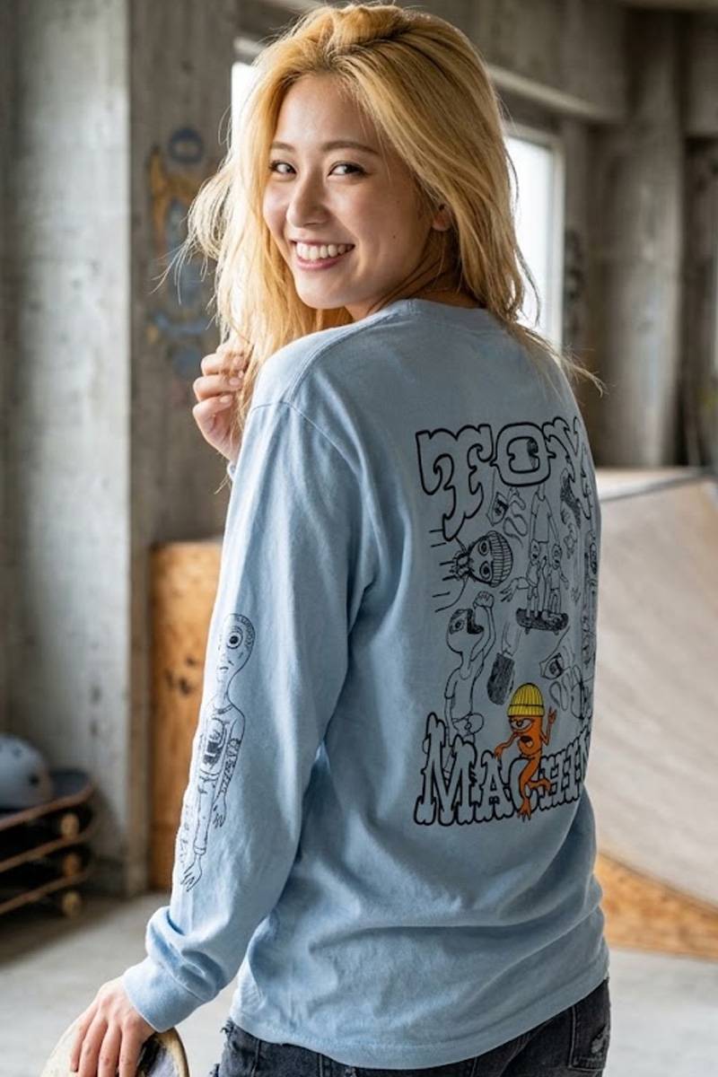 TOY MACHINE (トイ・マシーン) CHARACTERS LONG TEE - S.Blue