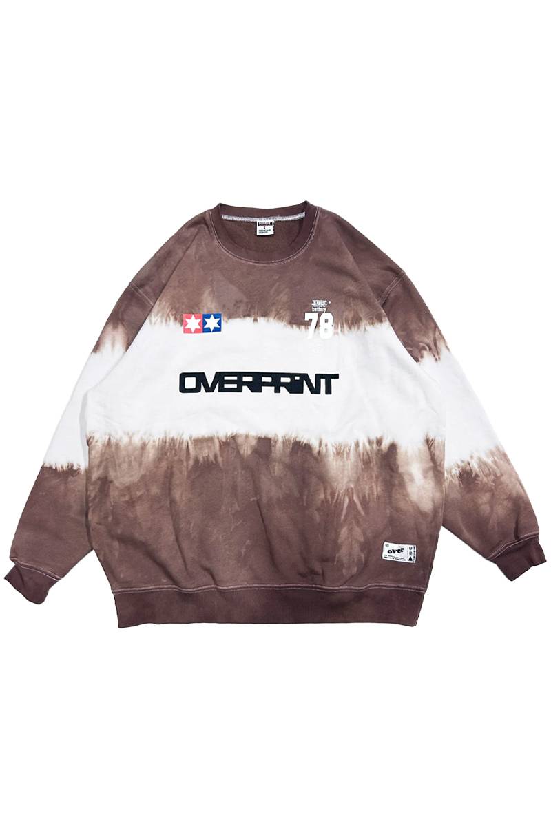 over print (オーバープリント) SPACE DYE Sweatshirts - Brown