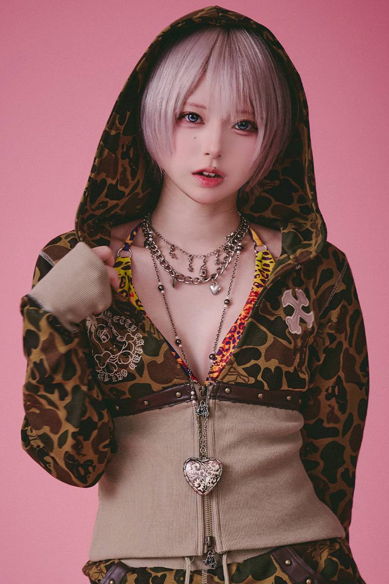 【予約商品】GALFY (ガルフィー) 柄姐フーディー - Khaki