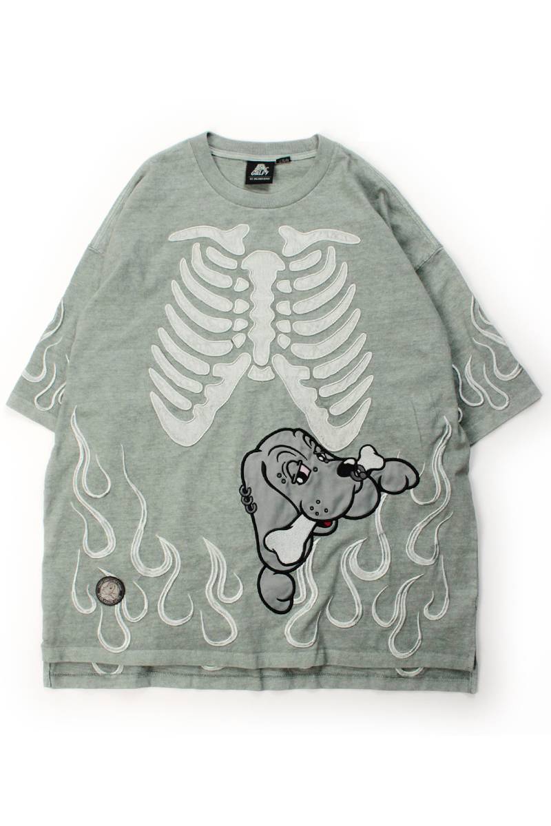 【予約商品】GALFY (ガルフィー) 骨が見えしTシャツ - L.Gray