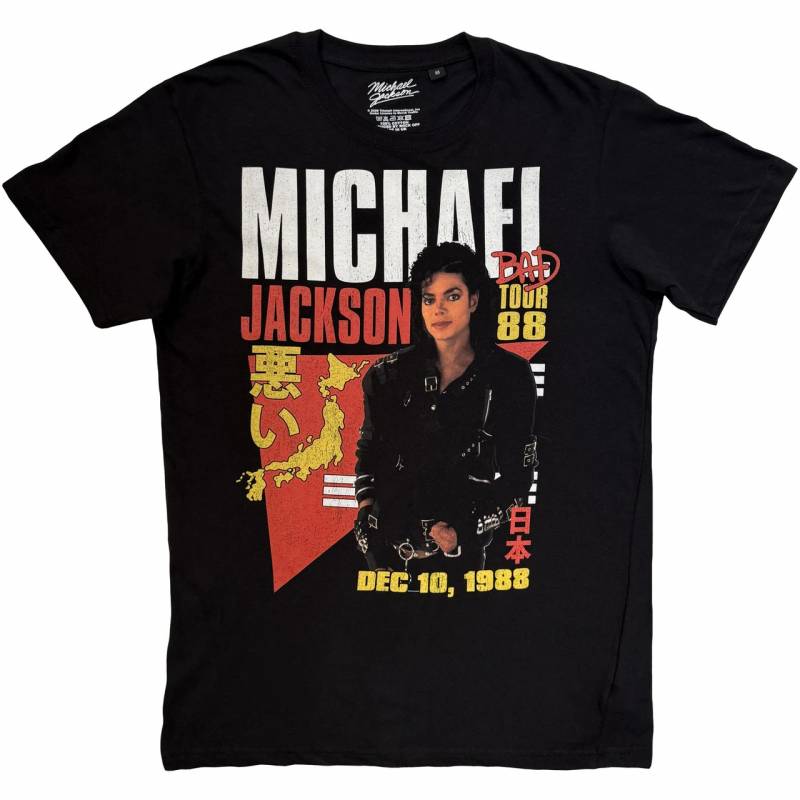 【予約商品】Michael Jackson バンドTシャツ ユニセックス: Bad Tour '88 Tokyo (Black)