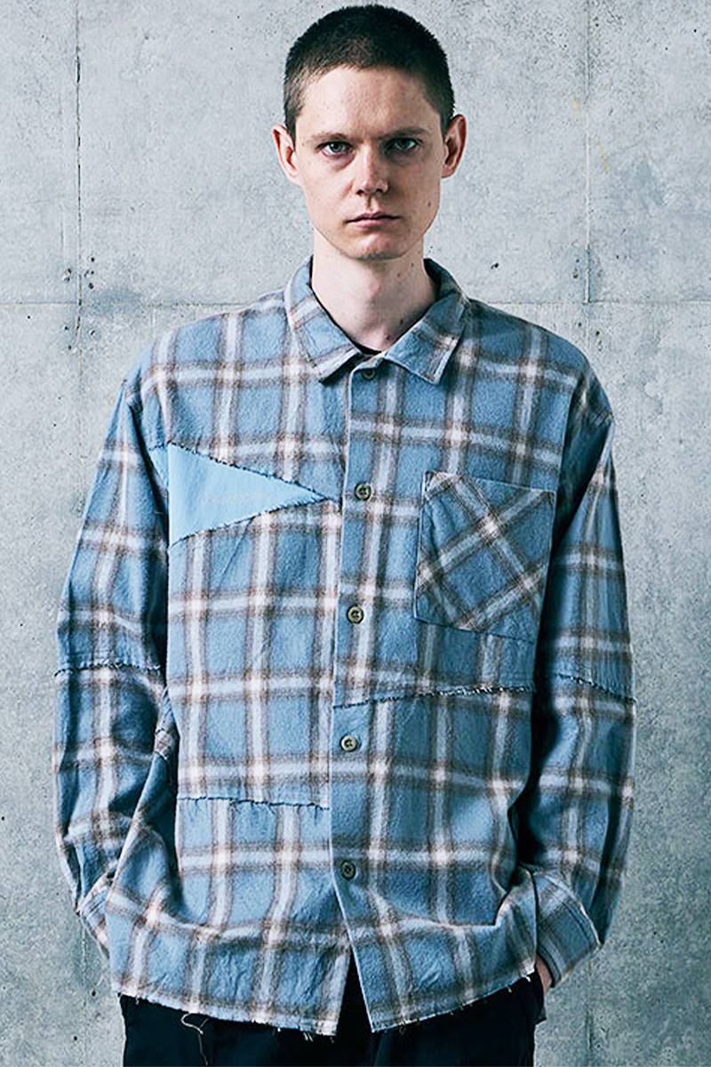 VIRGOwearworks(ヴァルゴウェアワークス) FRACTURE CHECK SHIRT - Sax