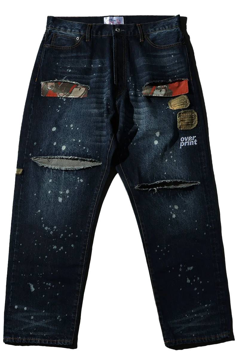 over print (オーバープリント) REPAIR PANTS TYPE_D - Navy