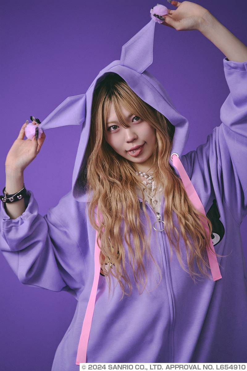クロミ×GALFY(ガルフィー) みんな大好きボンディングパーカー - Purple