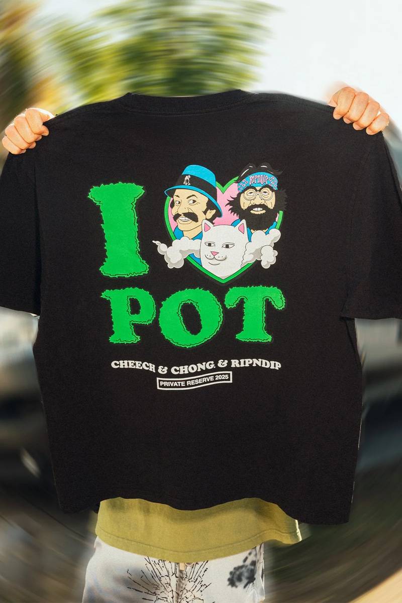 CHEECH & CHONG×RIPNDIP (リップンディップ) I <3 Pot Tee - Black