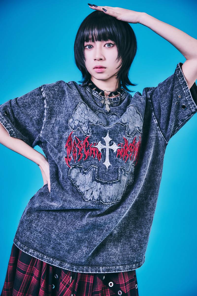 PSYCHO NATION(サイコ・ネーション) ハング・ハトメTEE - Pigment Black