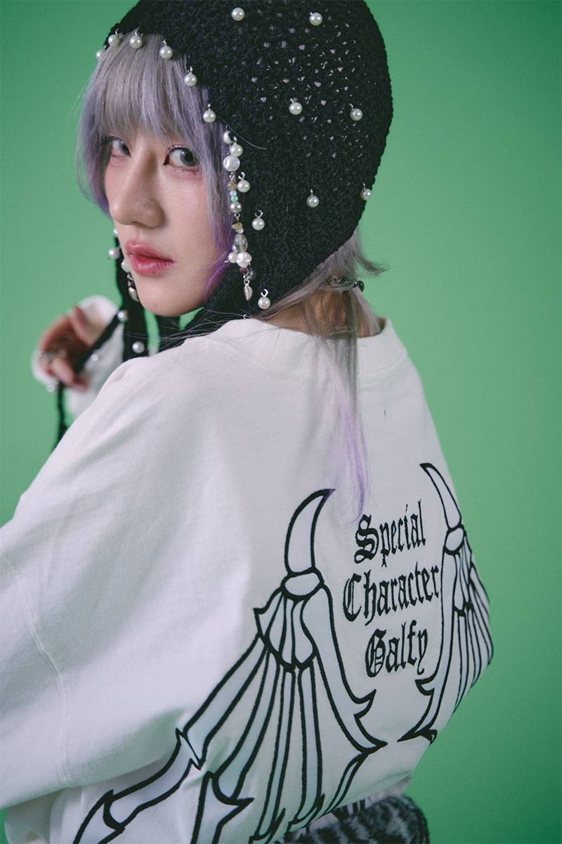 GALFY(ガルフィー) スケルトン☆ウイング ロンTee - WHITE