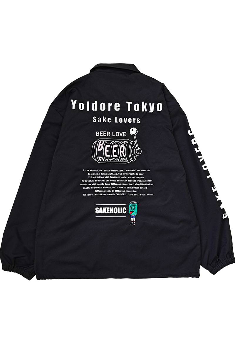 YOIDORE (ヨイドレ) BEER LOVERコーチジャケット - Black