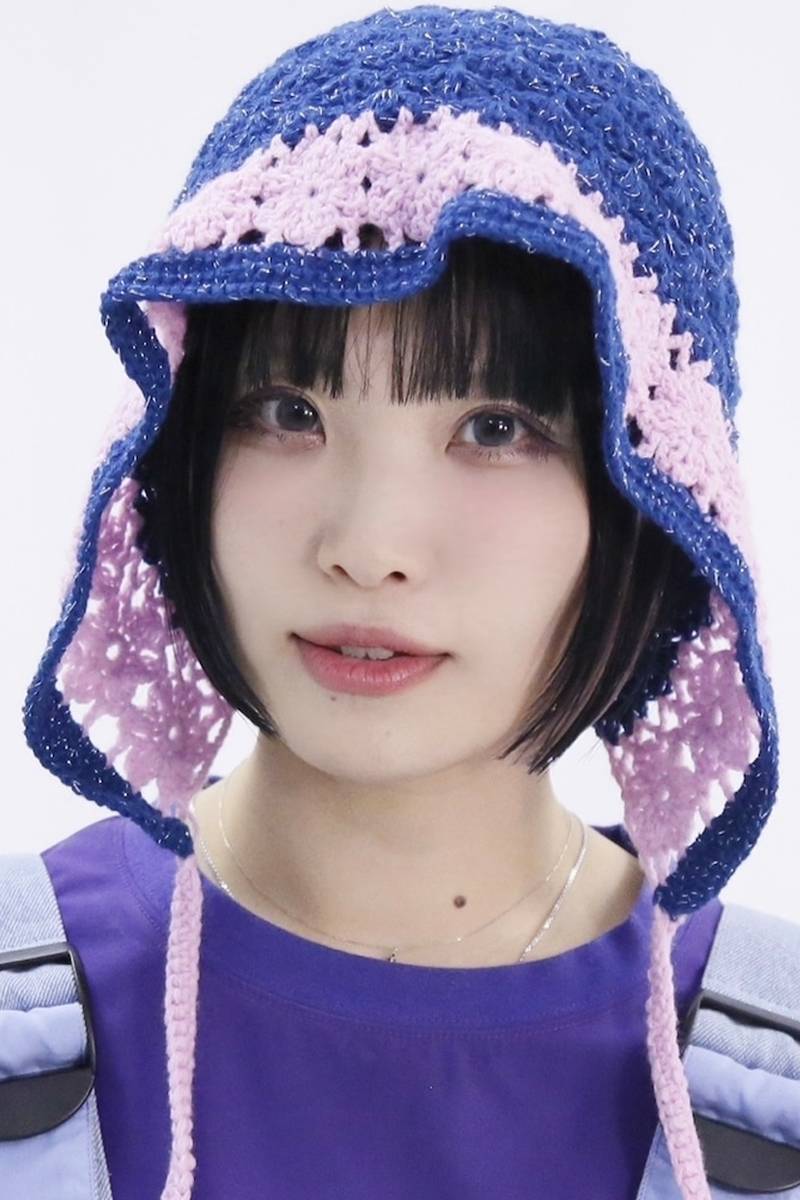 neüron(にゅうろん) フラワーフード帽 - Navy×Pink