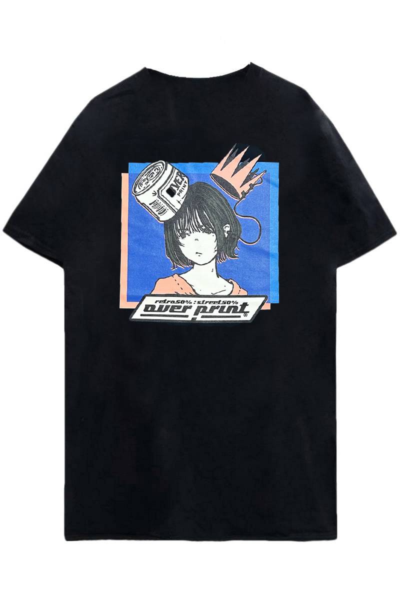 over print (オーバープリント) mix colors Tee BLACK