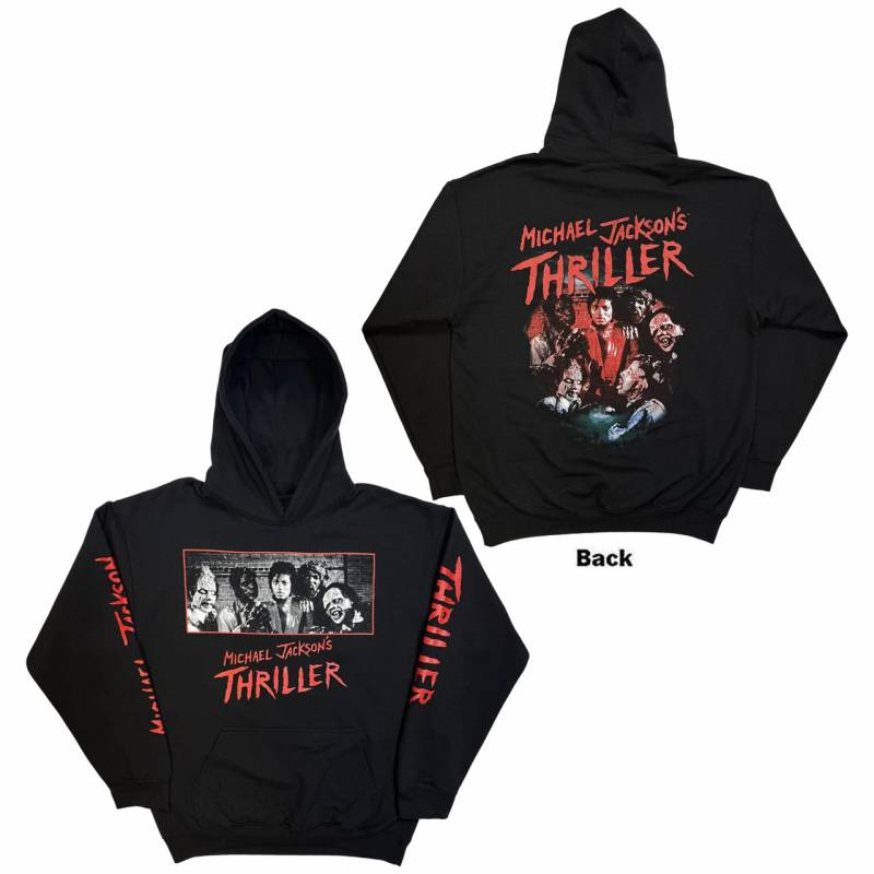 【予約商品】Michael Jack Unisex Pullover Hoodie: Thriller Zombies (Black) (Back Print)