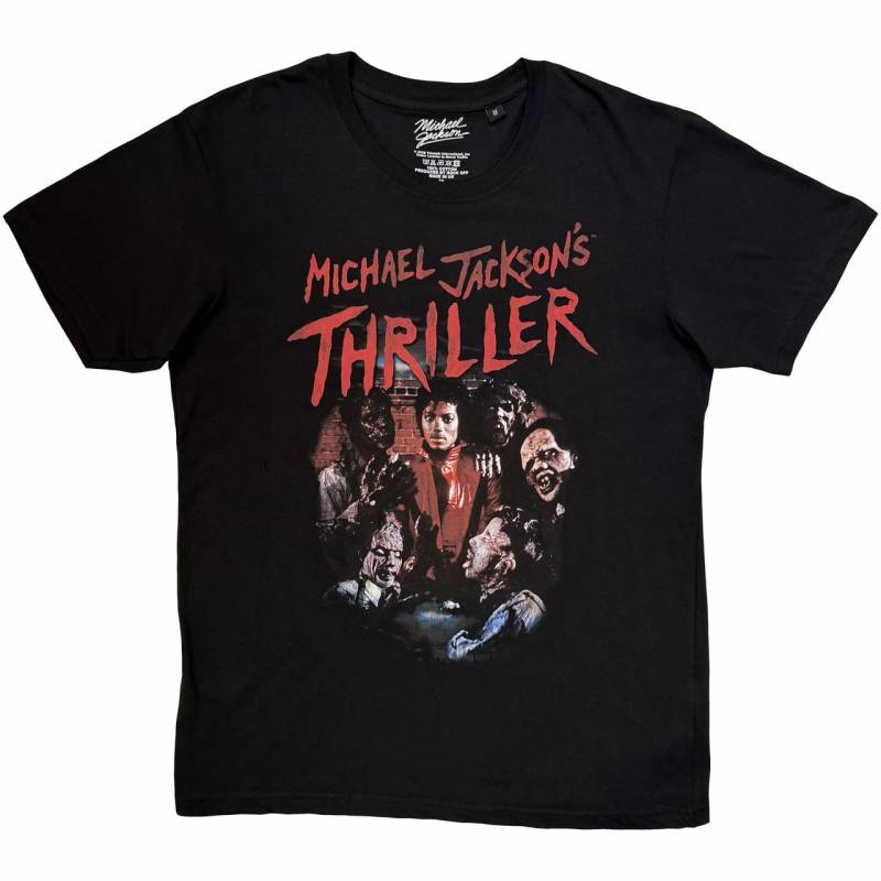 【予約商品】Michael Jackson バンドTシャツ ユニセックス: Thriller Zombies (Black)
