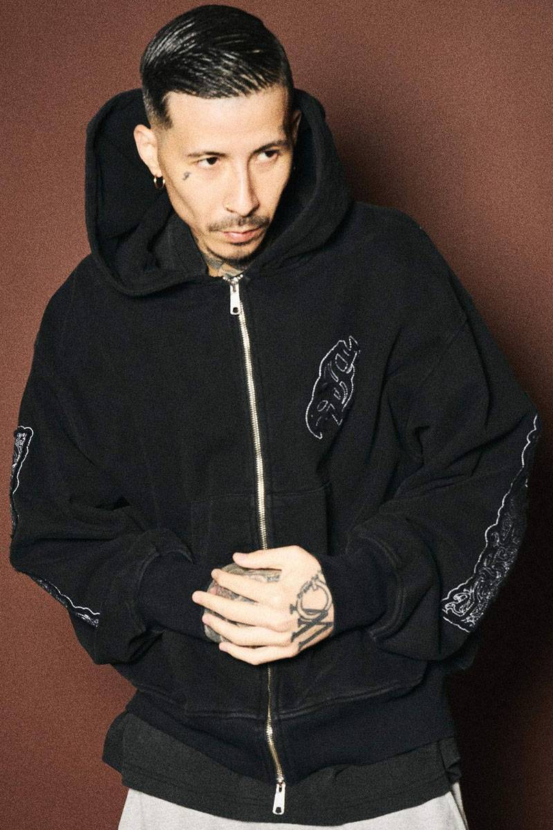 Subciety(サブサエティ) Ivy zip up hoodie - Black