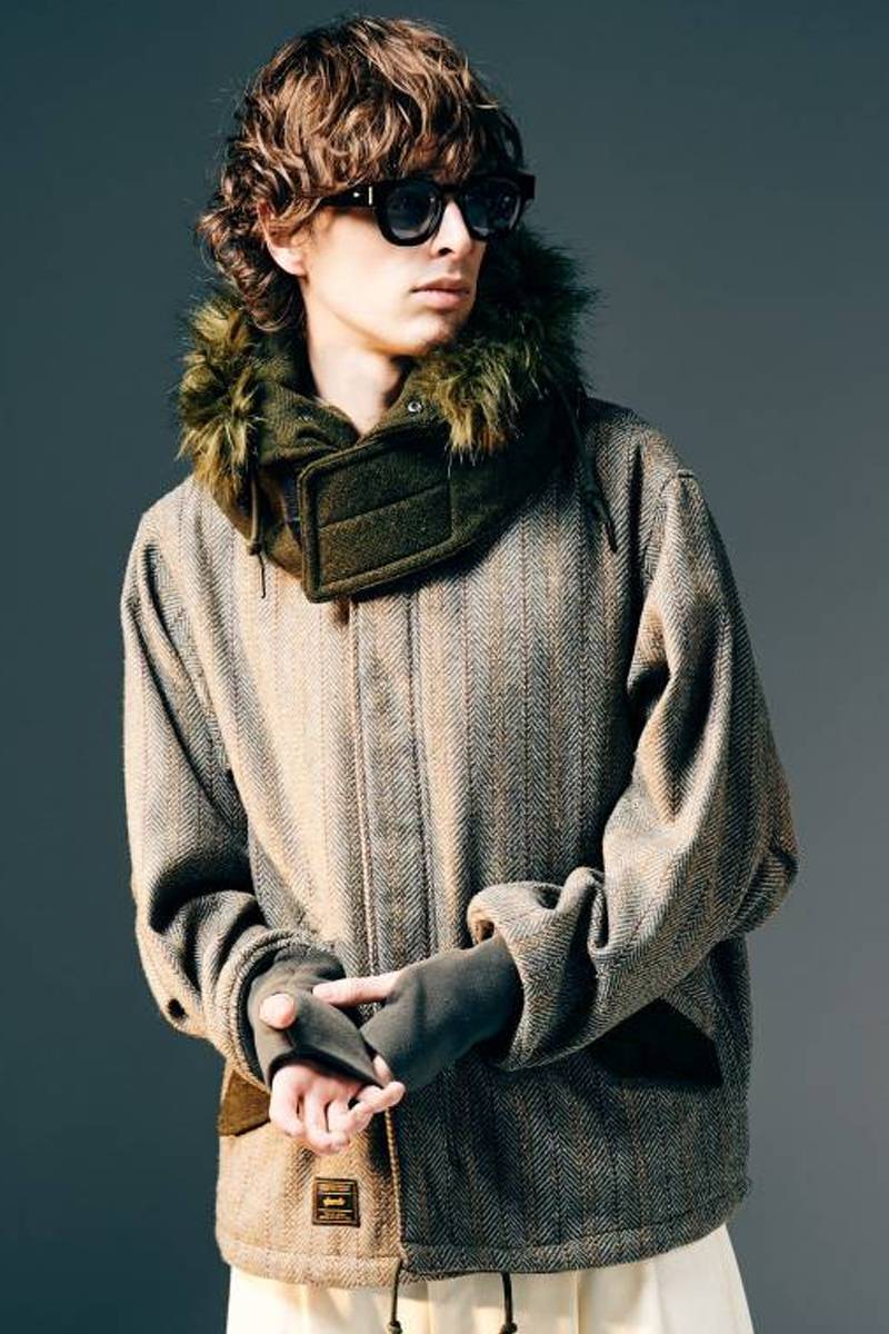 【予約商品】glamb(グラム)High Neck Short Mods Coat / ハイネックショートモッズコート - Gray