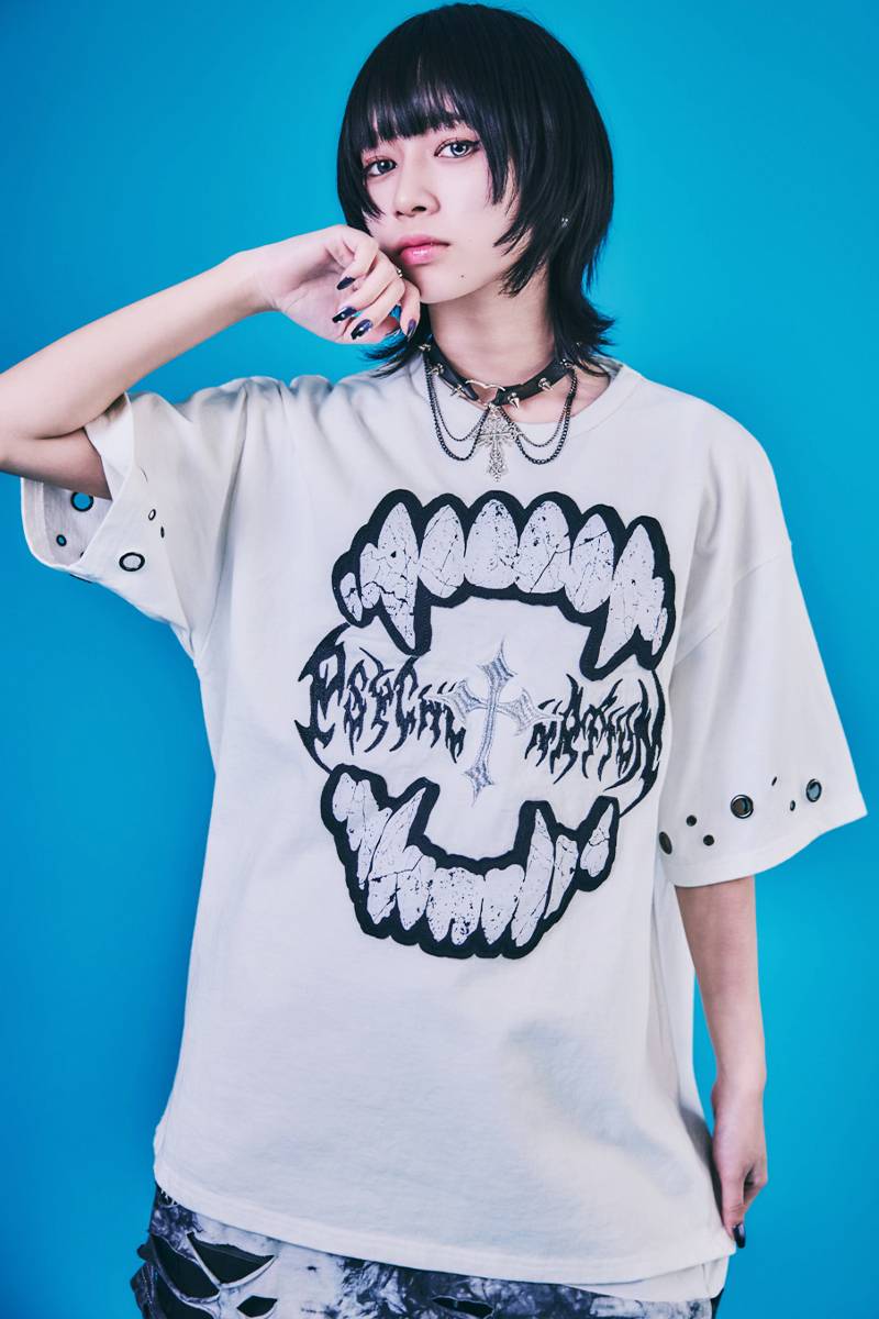 PSYCHO NATION(サイコ・ネーション) ハング・ハトメTEE - White