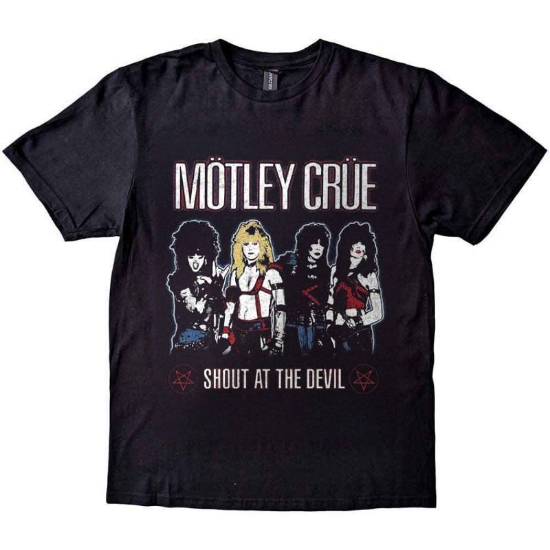 【予約商品】MOTLEY CRUE バンドTシャツ ユニセックス: Shout at the Devil (Black)