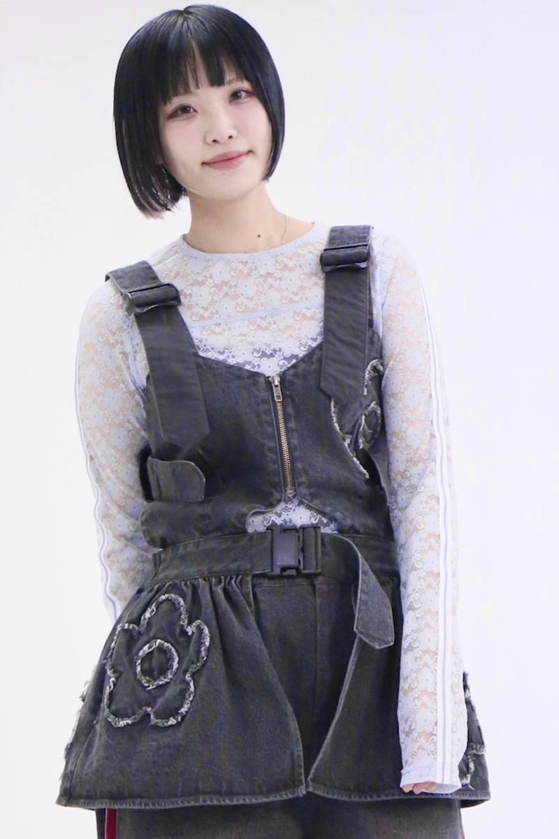 neüron(にゅうろん) フラワーデニムハーネス - Black