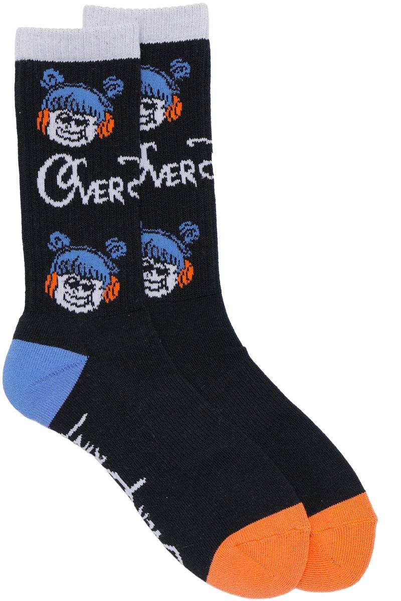 over print (オーバー・プリント) SKOOL socks - Black