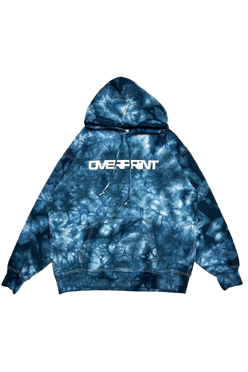 over print (オーバープリント) TIE DYE Hoodie - Black
