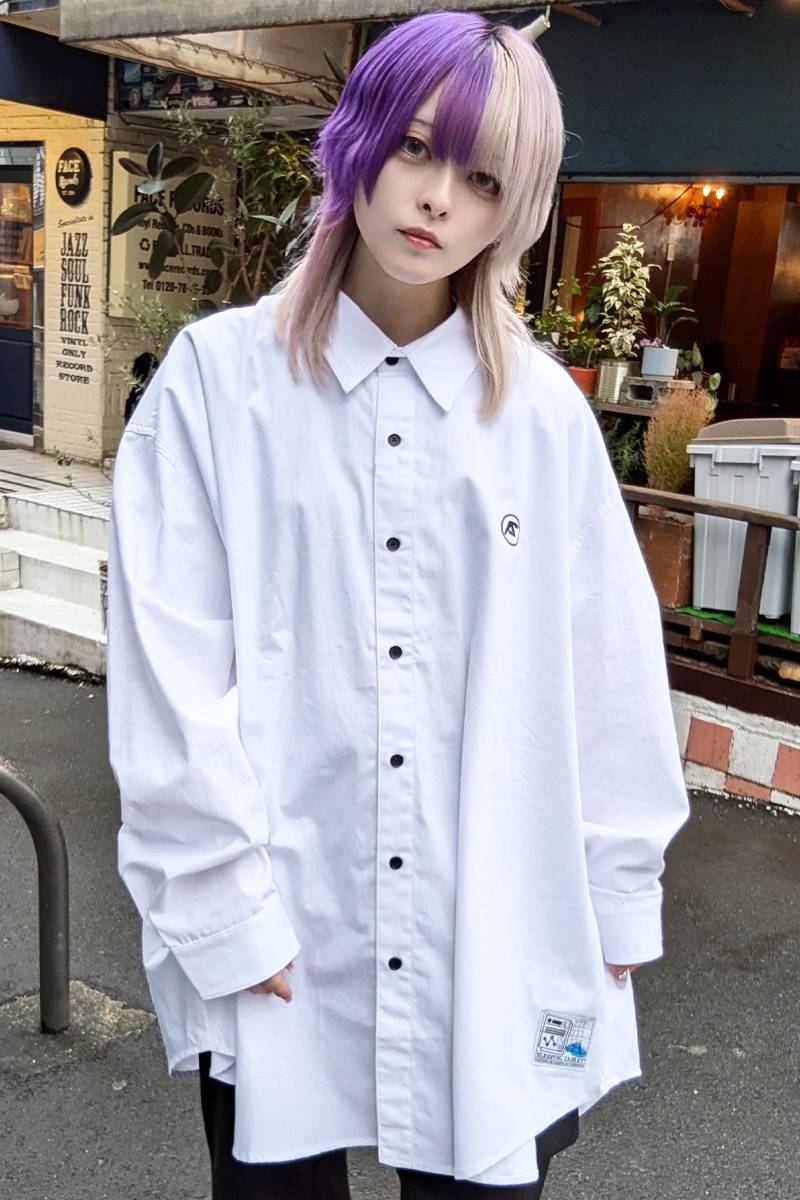 SLEEPING TABLET (スリーピングタブレット) TECHNO [ COTTON PLAIN SHIRT ] WHITE