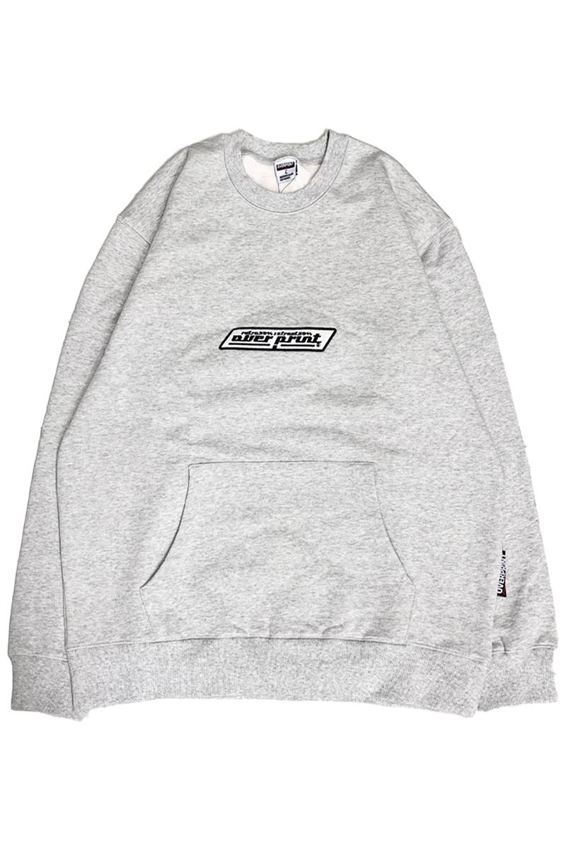 over print (オーバープリント) Rhombus sweatshirts ASH GRAY