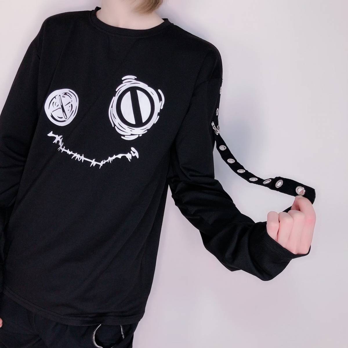 ロックファッション、バンドグッズのGEKIROCK CLOTHING / NieR BLACK LONG CUTSEW【DECO】
