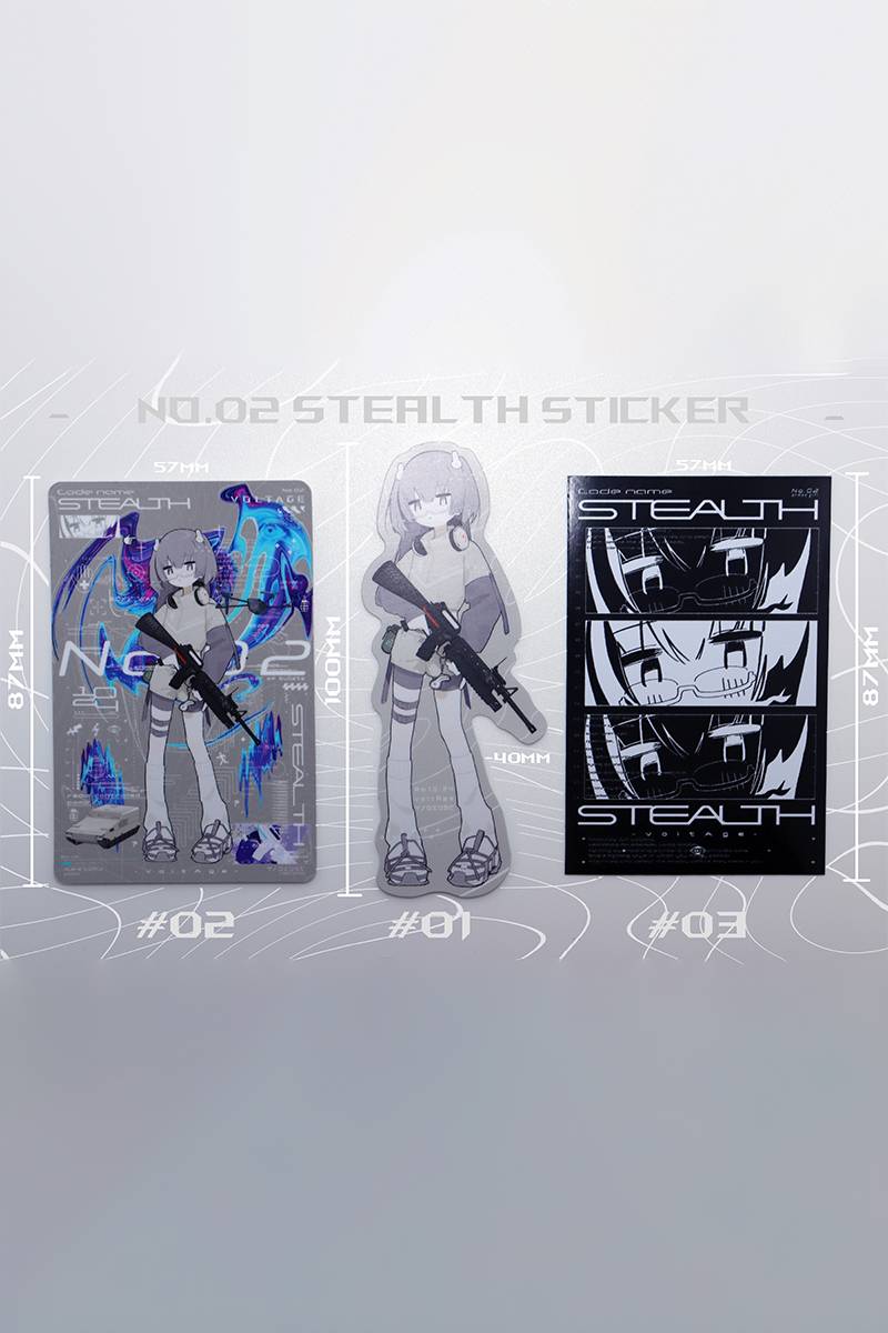 【予約商品】Am10:24 No.02 code name STEALTH　Type :Sticker〔voltAge〕 3種セット