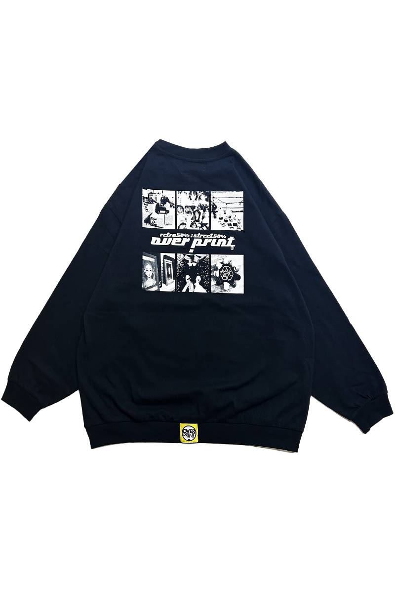 over print (オーバープリント) AFTER THAT sweatshirts like LS Tee BLACK