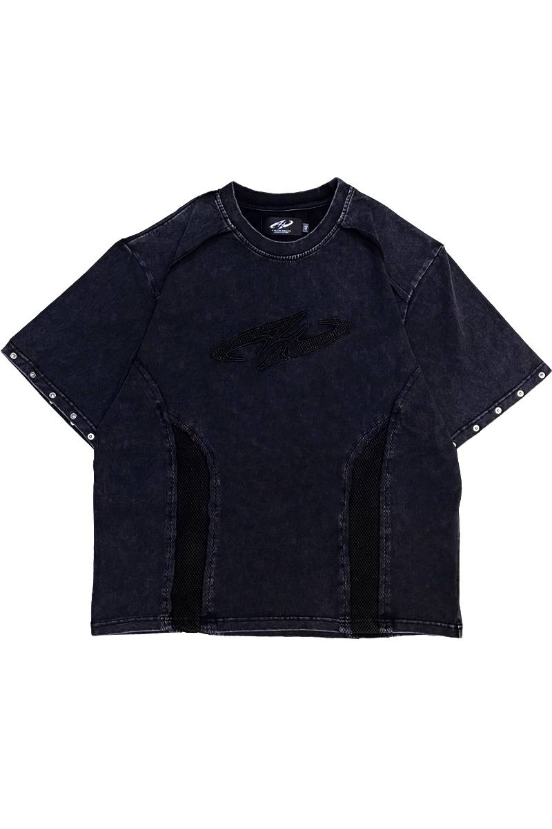 P.N UNDERGROUND(サイコ・ネーション・アンダーグラウンド) メッシュ切替 TEE - Black