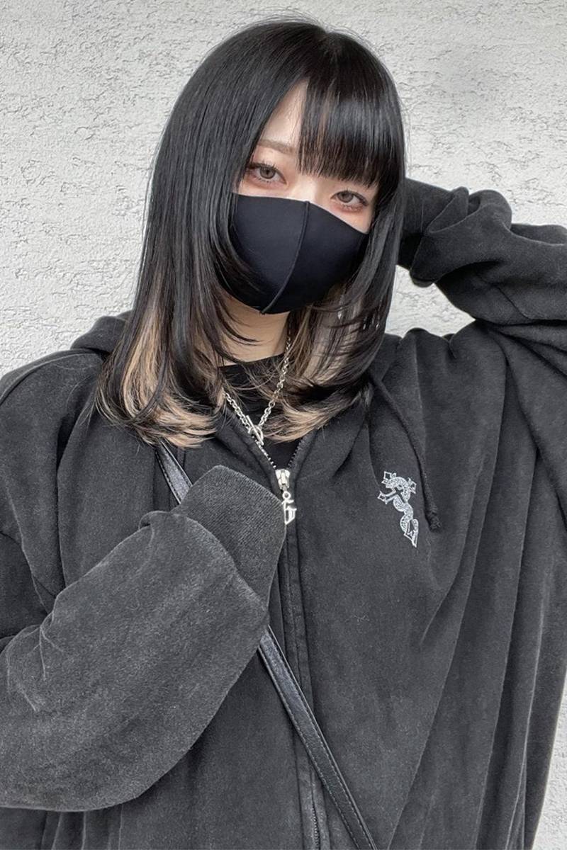 gibous (ギボス) powder cross snake parker - Dark Gray