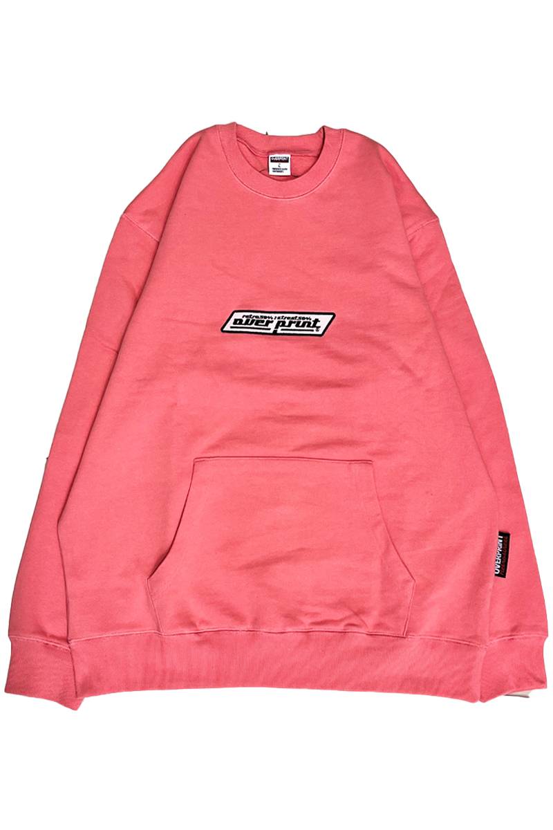 over print (オーバープリント) Rhombus sweatshirts PINK