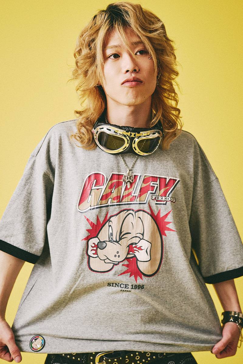 【予約商品】GALFY(ガルフィー)レトロ犬顔リンガー - 杢Gray