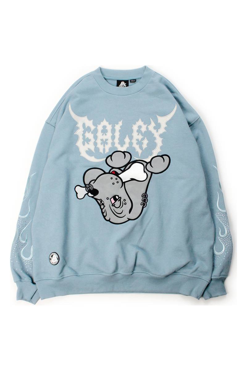 【予約商品】GALFY（ガルフィー）二代目ファイヤーピカピカスウェット - BLUE GRAY