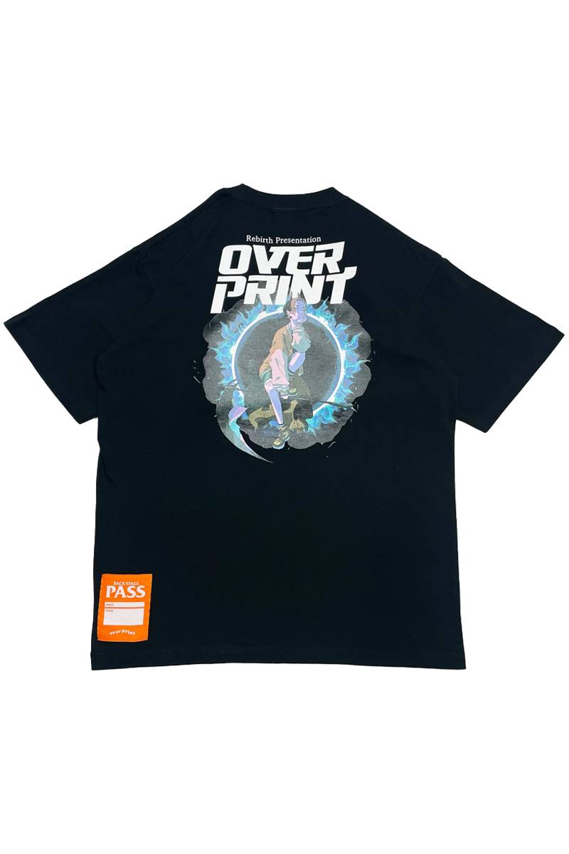 over print (オーバープリント) Satan Tee *Mamoru - Black