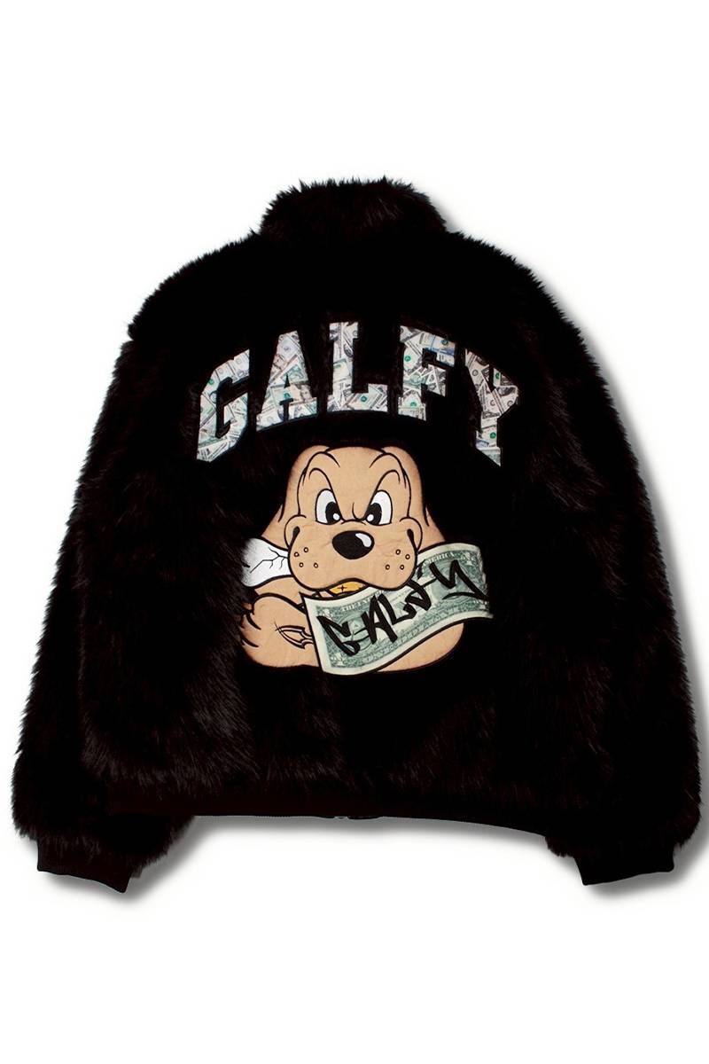 【予約商品】GALFY(ガルフィー)お金大好きファーブルゾン - Black