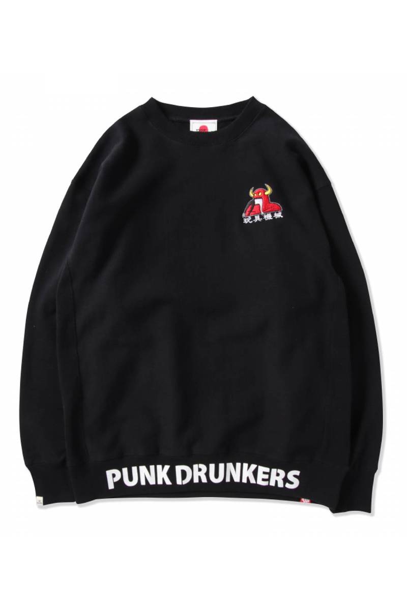 PUNK DRUNKERS [PDSxTOY MACHINE]喰われてるあいつトレーナー - BLACK