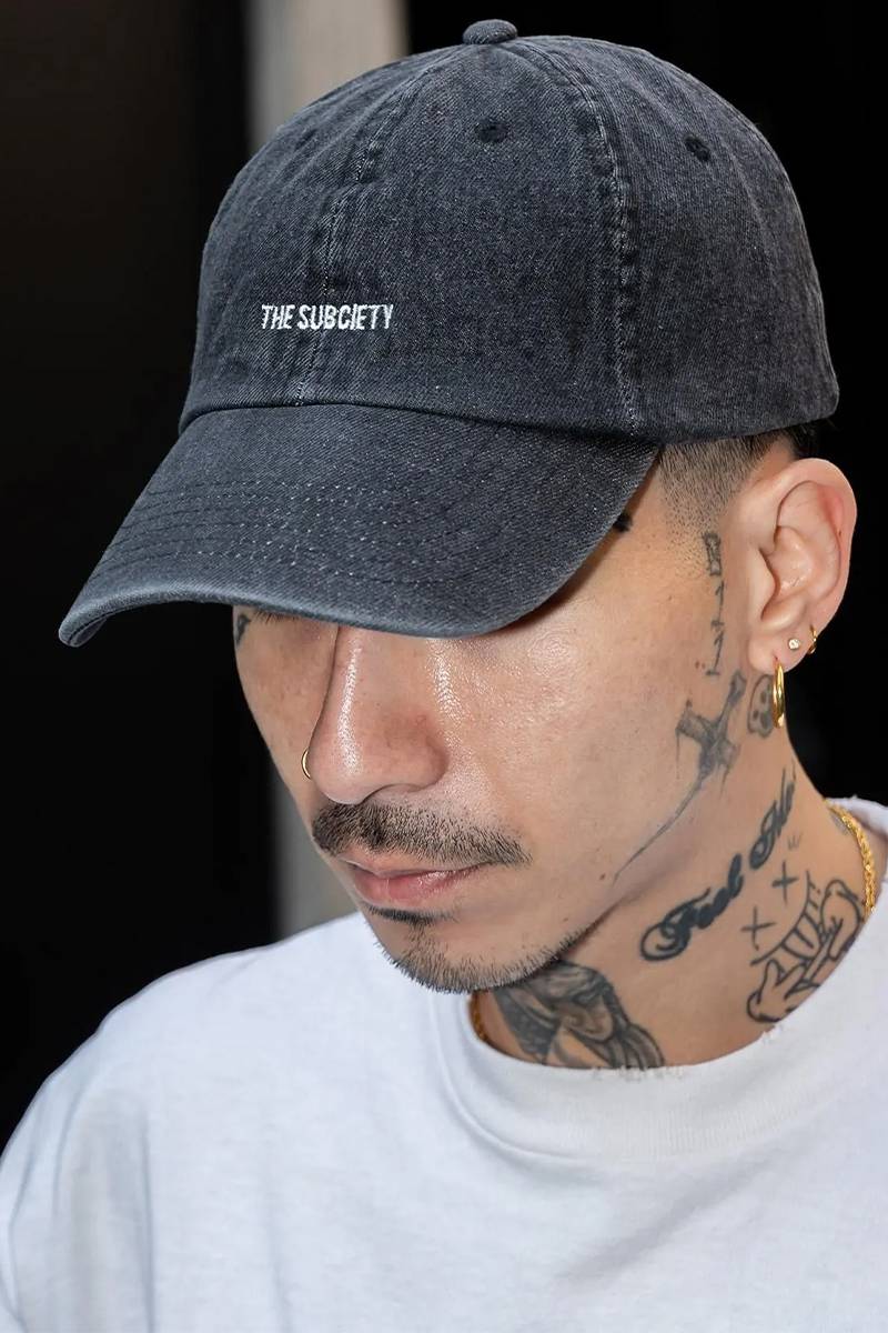 Subciety (サブサエティ) Denim low cap - Black