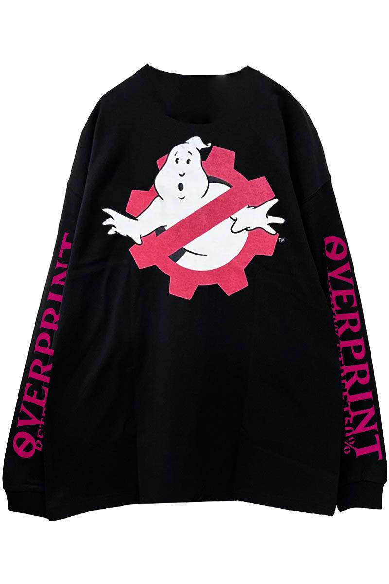 over print (オーバープリント) GHOST BUSTERS LS Tee 2 black
