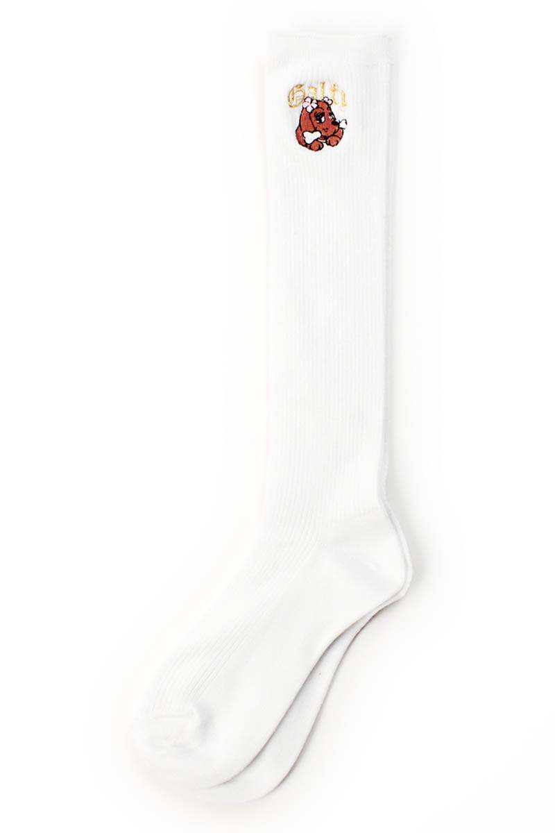 【予約商品】GALFY (ガルフィー) GAL豹ハイソックス - White